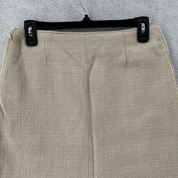 Bottega Veneta Skirt Size 38 (US2) Beige Tan A-Line Pleated Wool Hemp Ombre - Picture 6 of 14